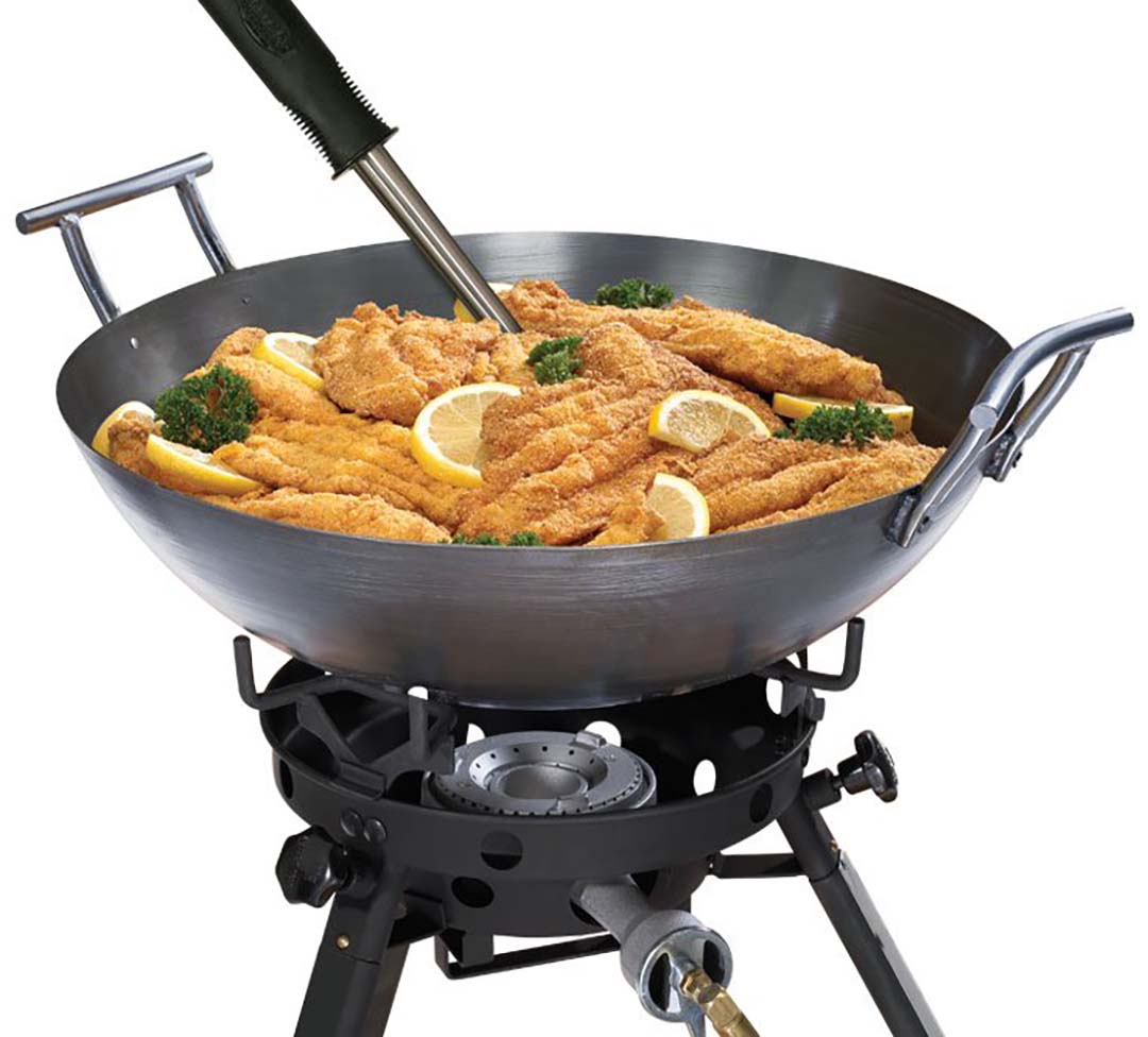 Gourmet Steel Wok Pan Cooking Cast Iron Gas Burner Wok Pan