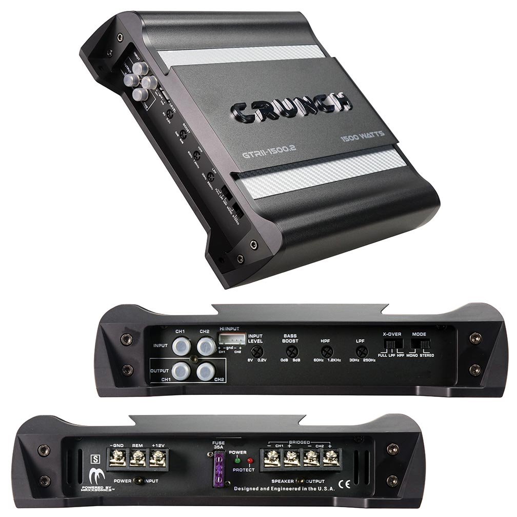 Crunch 2 Channel Amplifier, 1500 Watts 