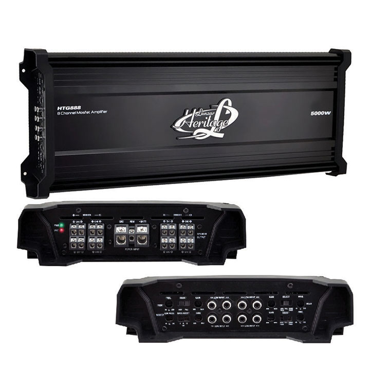 Lanzar HTG888 Heritage Series 5000 W 8 Channel Mosfet Amplifier 