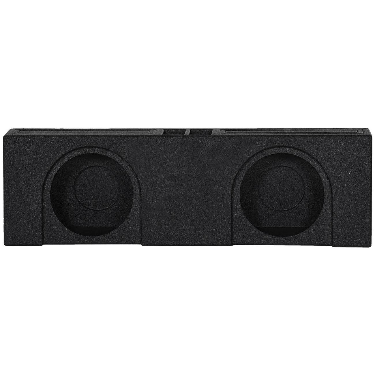 Q-Power QBSHALLOW12 Single 12" Universal Shallow Subwoofer Box – Downfire/Behind Seat Enclosure For Trucks, Bed Liner Finish