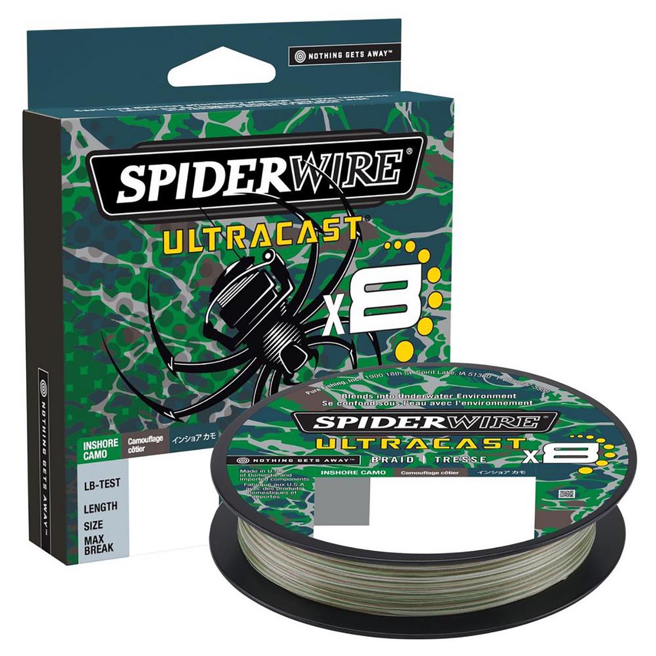 SpiderWire Ultracast Braided Fishing Line – 30 lbs./164 yd. (Inshore Camo)  – The Wholesale House