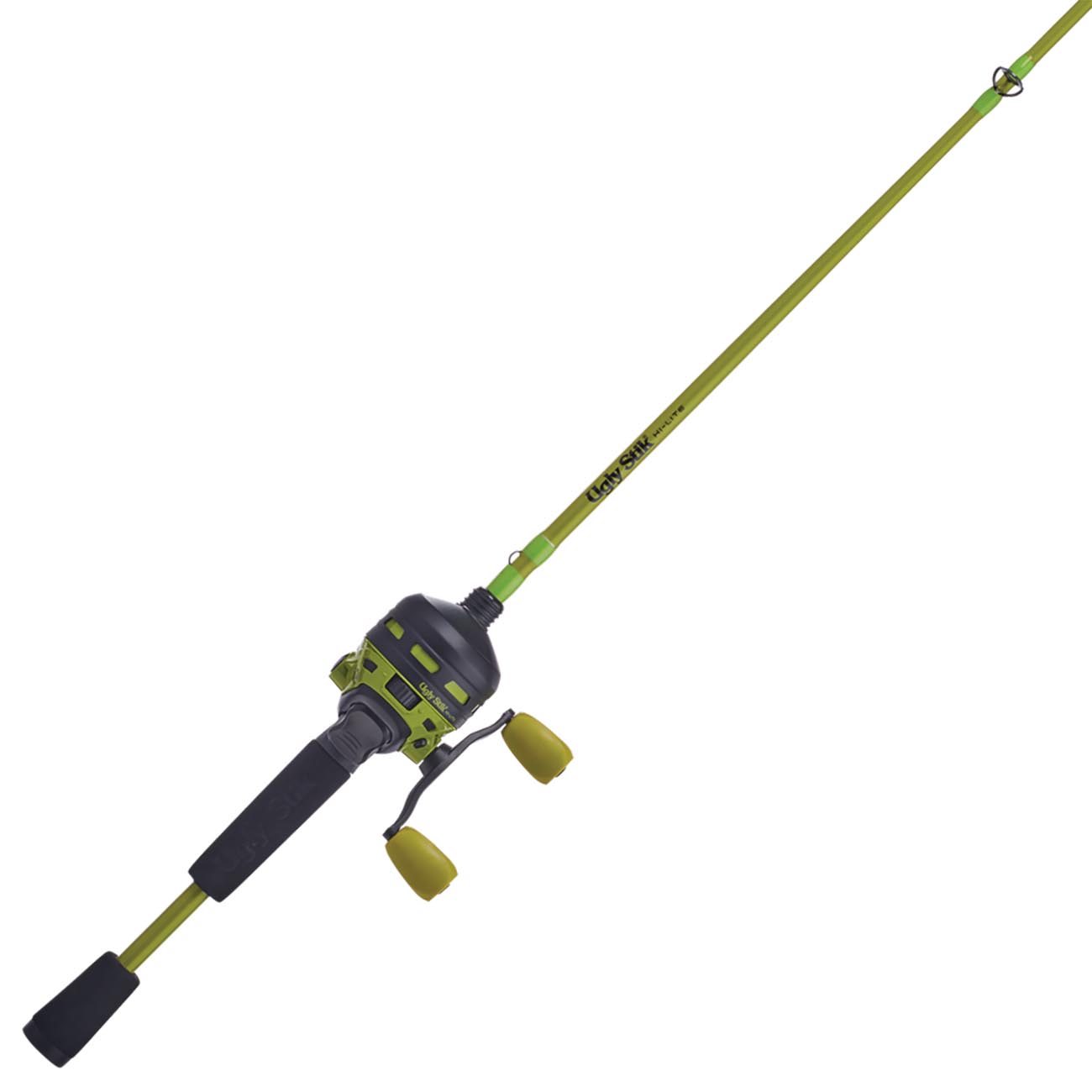 Ugly Stik Hi-Lite Spincast Reel and Fishing Rod Combo, Right/Left Hand  Retrieve (Green) – The Wholesale House